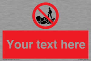 Custom No climbing on rocks